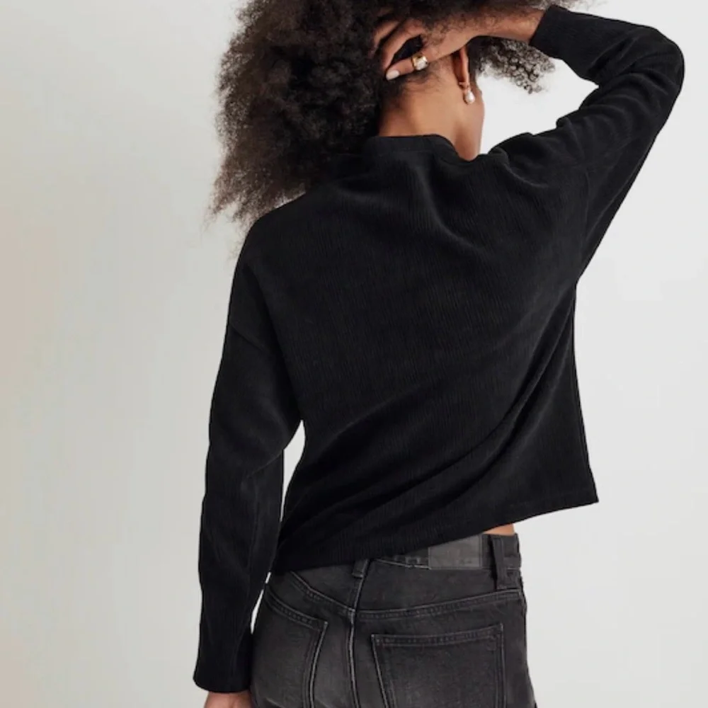 Madewell Striped Jacquard Funnelneck Top